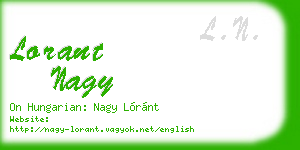 lorant nagy business card