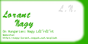 lorant nagy business card